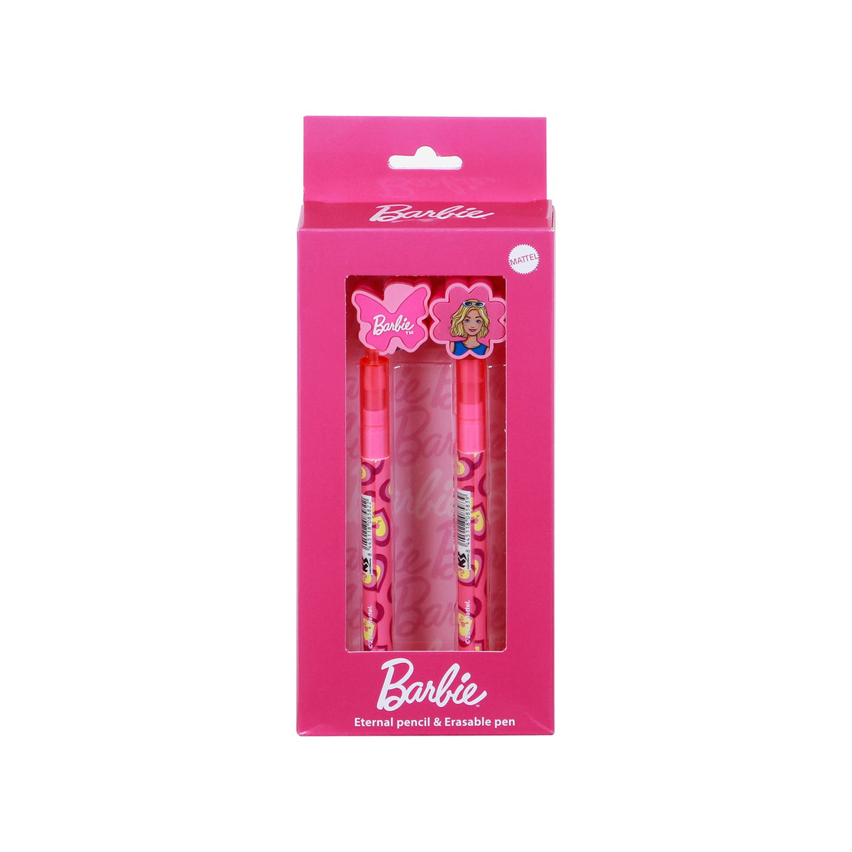 Pack Mix de Crayon Éternel + Stylo Gel Effaçable Barbie