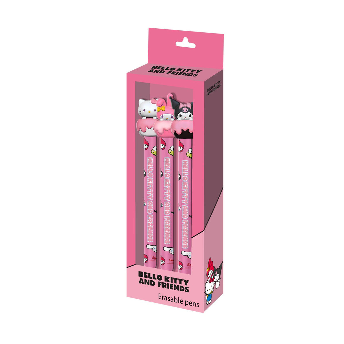 Pack Mix de 3 Stylos Gel Effaçables Hello Kitty