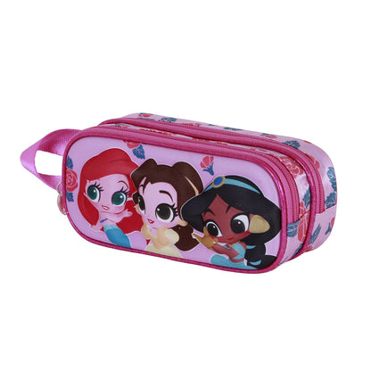 Trousse 3D Double Disney Princesses « Flowers »