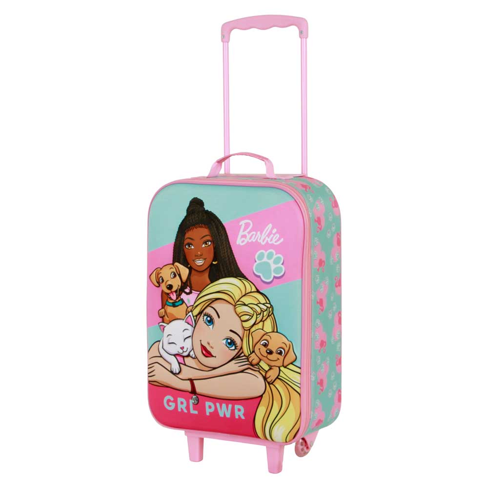 Valise à Roulettes Soft 3D Barbie « Pets »