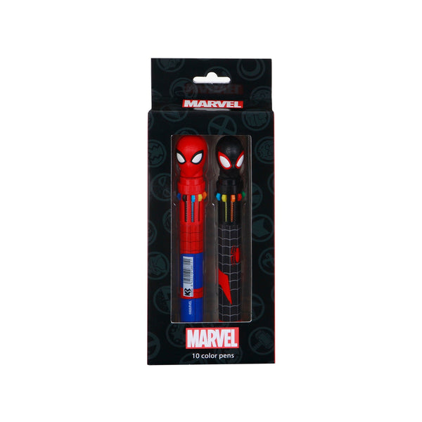 Pack de 2 Stylos 10 Couleurs Marvel Spider-Man « Peter » – Rouge