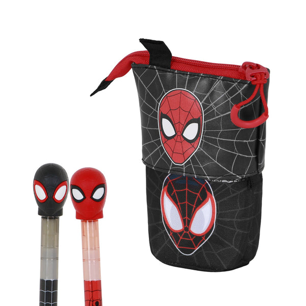 Trousse Mignonne + 2 Stylos Gel Effaçables Marvel Spider-Man « Peter » – Rouge