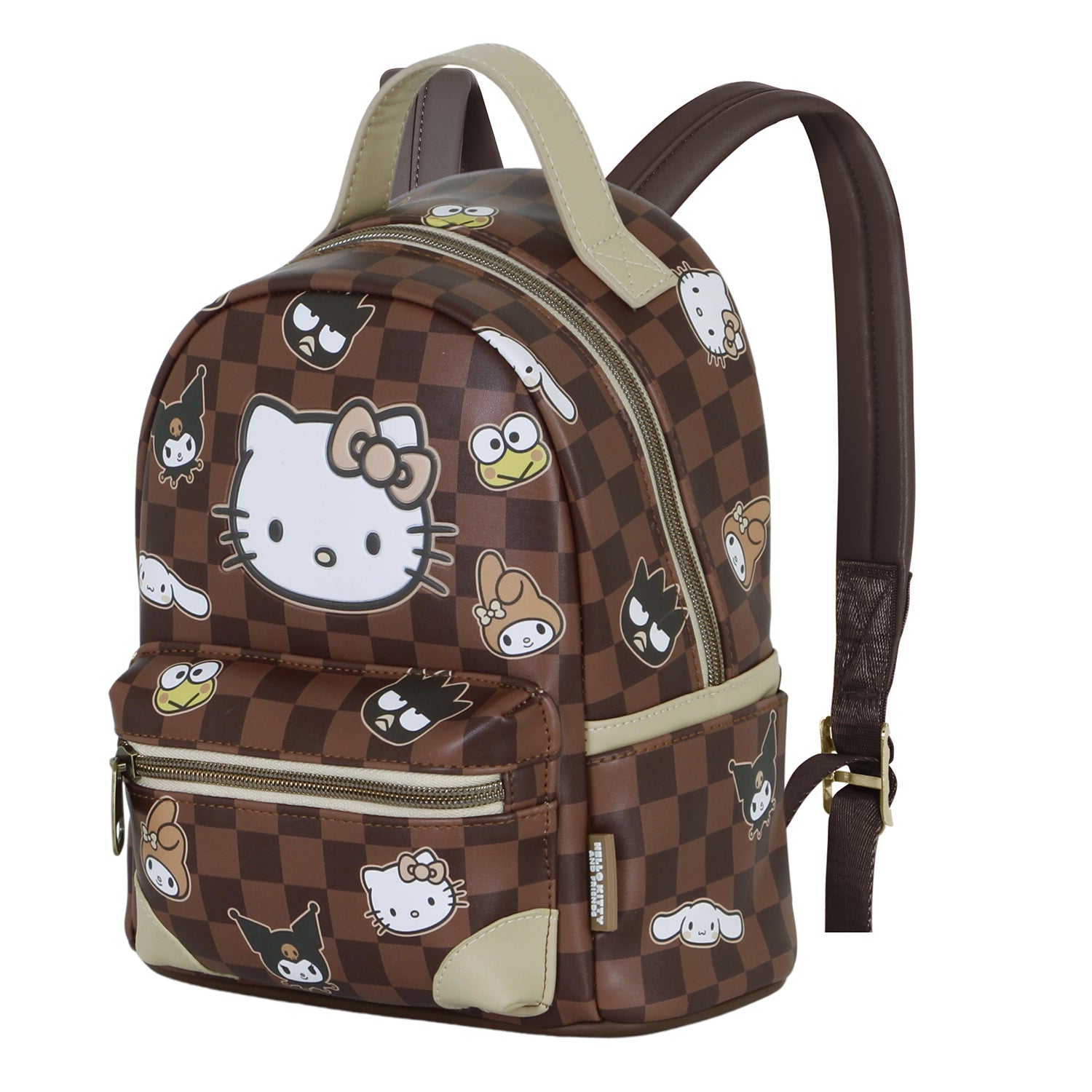 Sac à Dos Heady Petit Hello Kitty « Squares » – Brun
