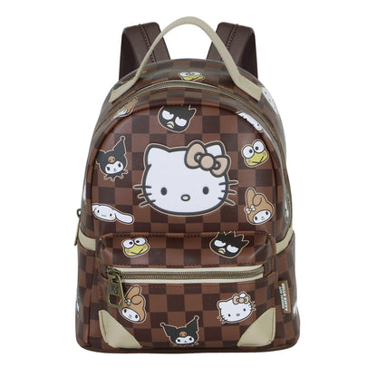 Sac à Dos Heady Petit Hello Kitty « Squares » – Brun