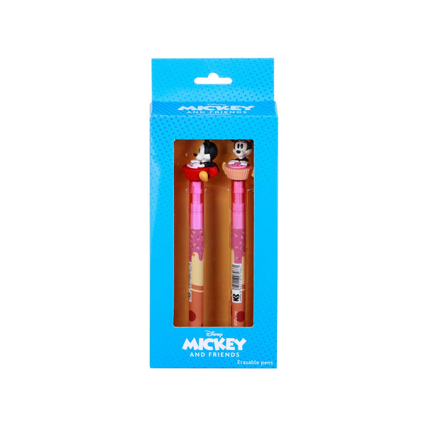Pack Mixte de 2 Stylos Gel Effaçables Disney « Mickey et Minnie » – Multicolore