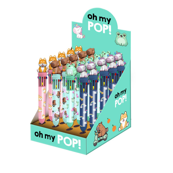 Présentoir 24 Unités Stylo 10 Couleurs Oh My Pop! « Mix »
