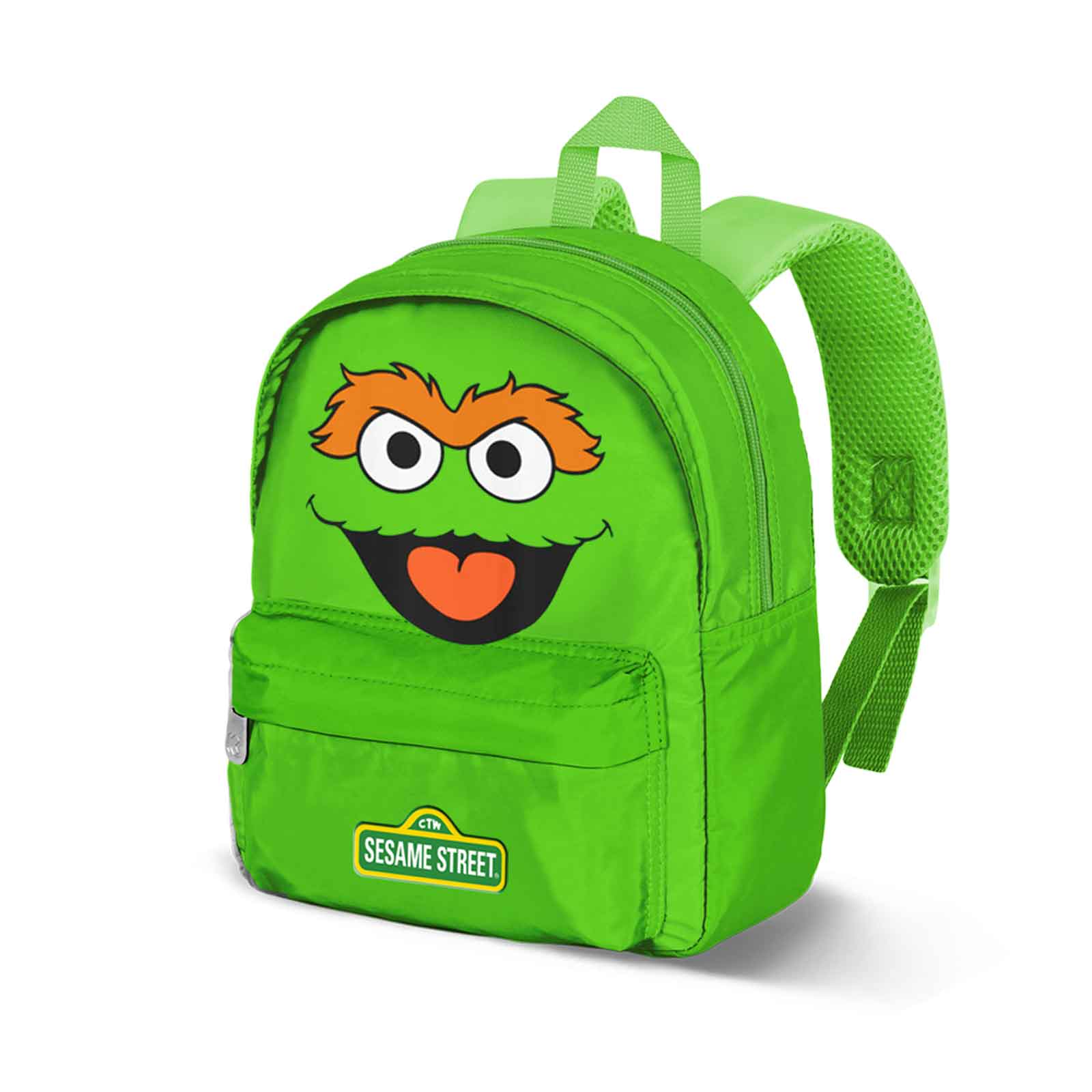 Sac à Dos Préscolaire Joy 1, rue Sésame « Oscar il Grincheux Face »