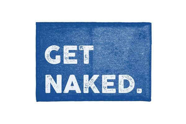 Tapis de Bain Antidérapant "Get Naked" Bleu