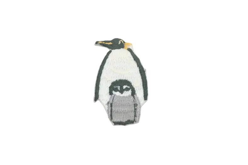Penguin with baby iron-on patch