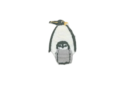 Penguin with baby iron-on patch