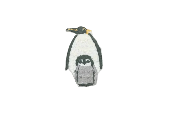 Patch pingouin avec son bébé thermocollant