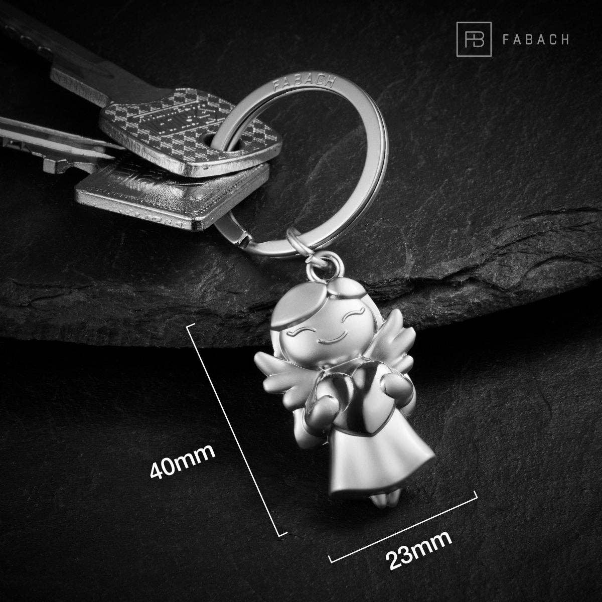 Guardian angel "star" keychain - lucky angel with heart