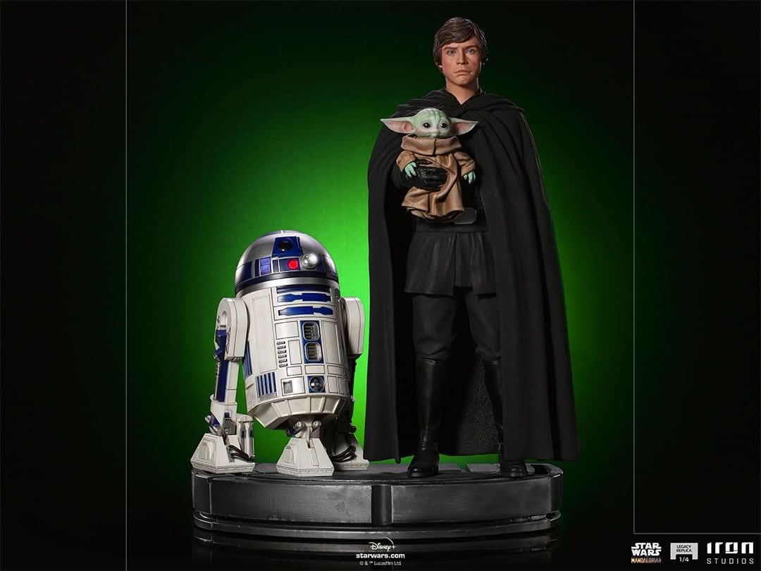 Luke Skywalker, R2-D2, and Grogu - Star Wars: The Mandalorian - Legacy Replica 1/4 - Iron Studios