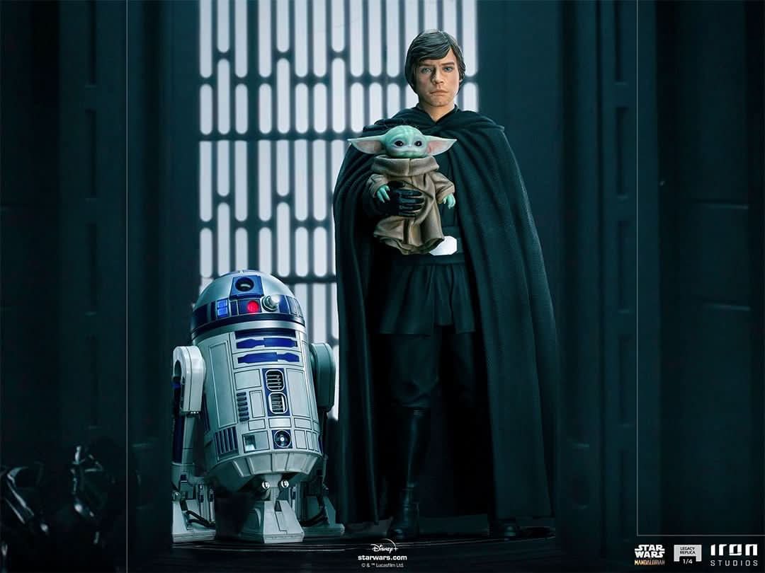 Luke Skywalker, R2-D2, and Grogu - Star Wars: The Mandalorian - Legacy Replica 1/4 - Iron Studios