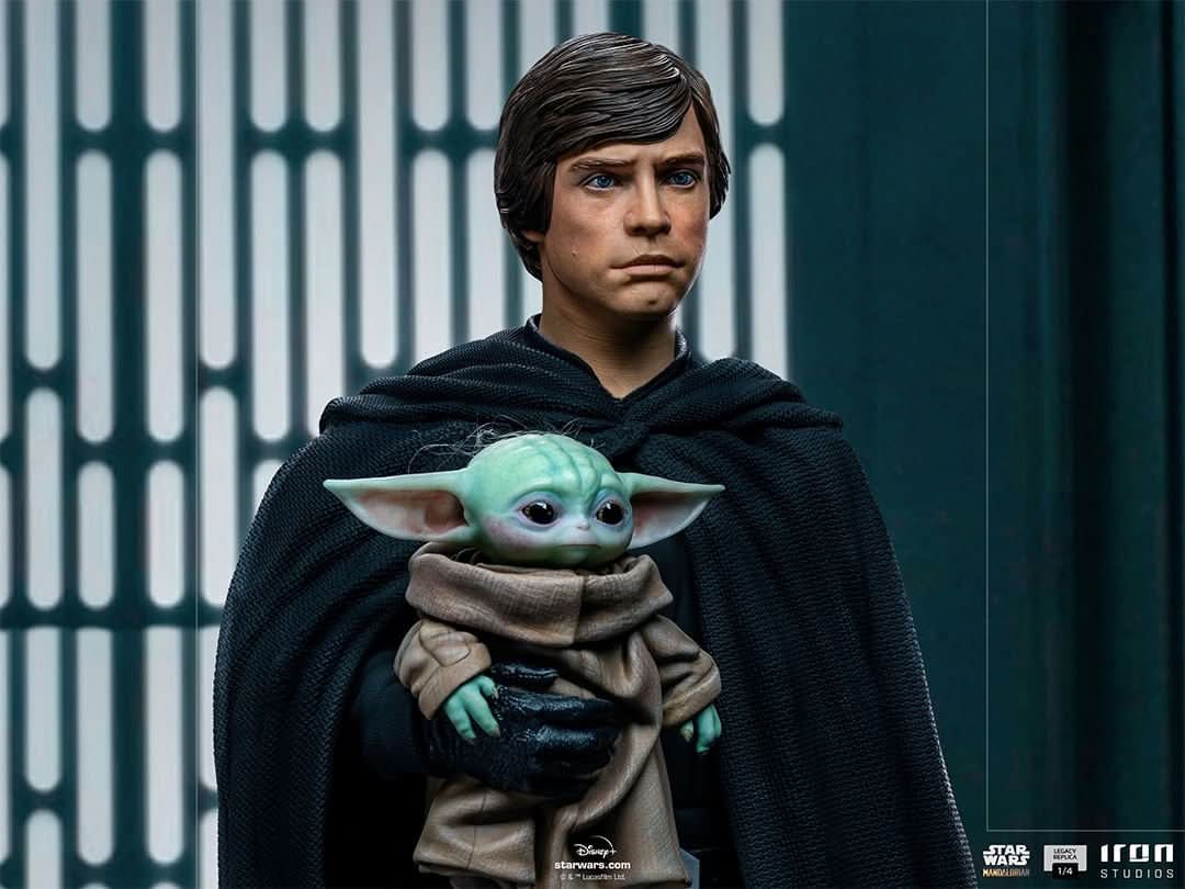 Luke Skywalker, R2-D2, and Grogu - Star Wars: The Mandalorian - Legacy Replica 1/4 - Iron Studios