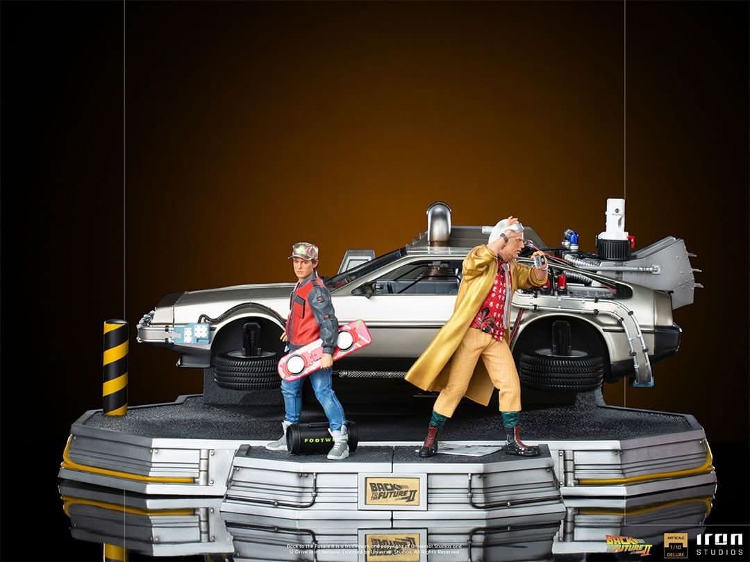 Delorean Full Set Deluxe Statue - Back to the Future II - Art Scale 1/10 - Iron Studios
