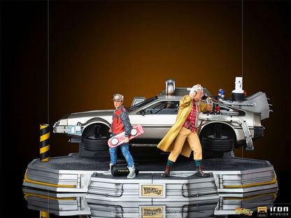 Delorean Full Set Deluxe Statue - Back to the Future II - Art Scale 1/10 - Iron Studios