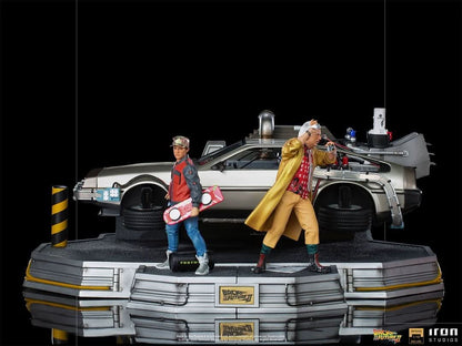 Delorean Full Set Deluxe Statue - Back to the Future II - Art Scale 1/10 - Iron Studios