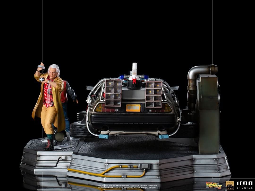 Delorean Full Set Deluxe Statue - Back to the Future II - Art Scale 1/10 - Iron Studios