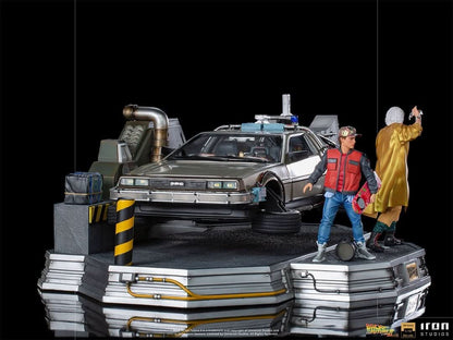 Delorean Full Set Deluxe Statue - Back to the Future II - Art Scale 1/10 - Iron Studios