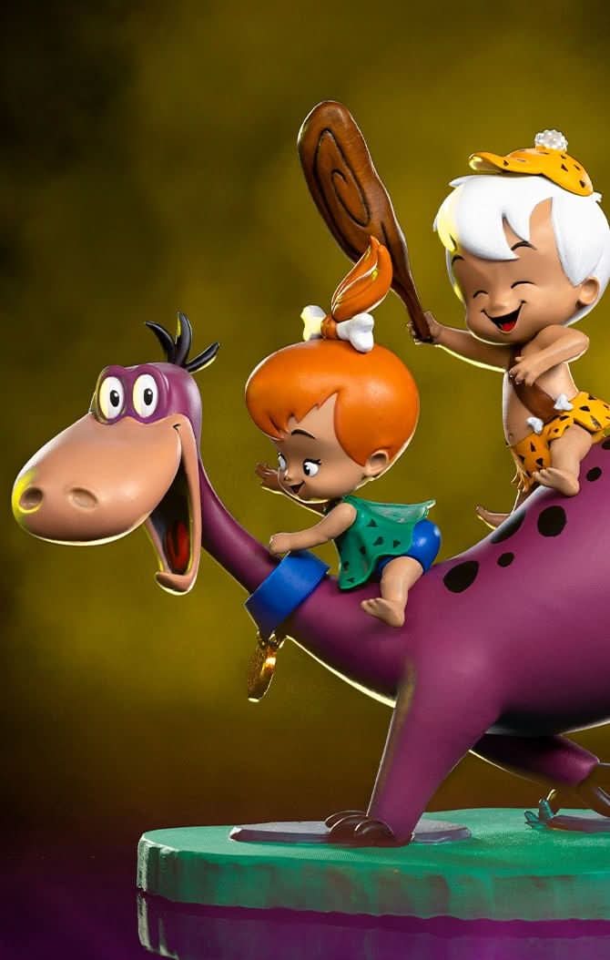 Dino, Pebbles and Bamm-Bamm Statue - The Flintstones - Art Scale 1/10