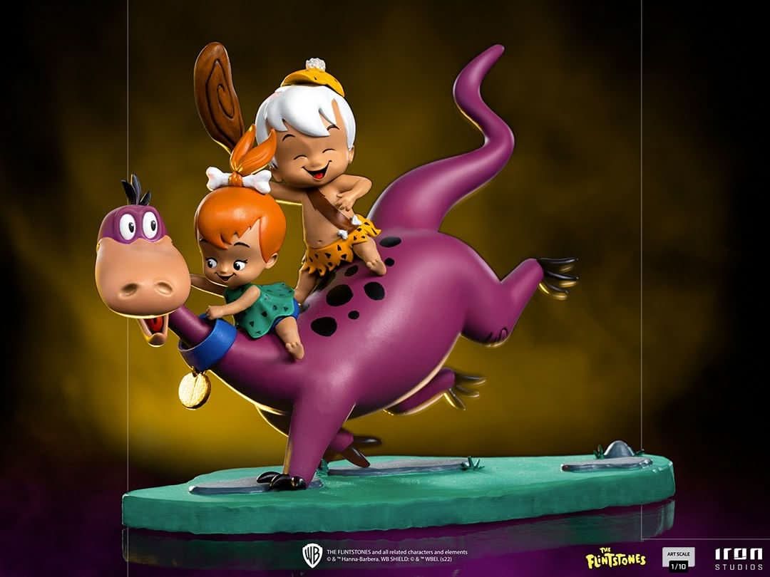 Dino, Pebbles and Bamm-Bamm Statue - The Flintstones - Art Scale 1/10 - Iron Studios