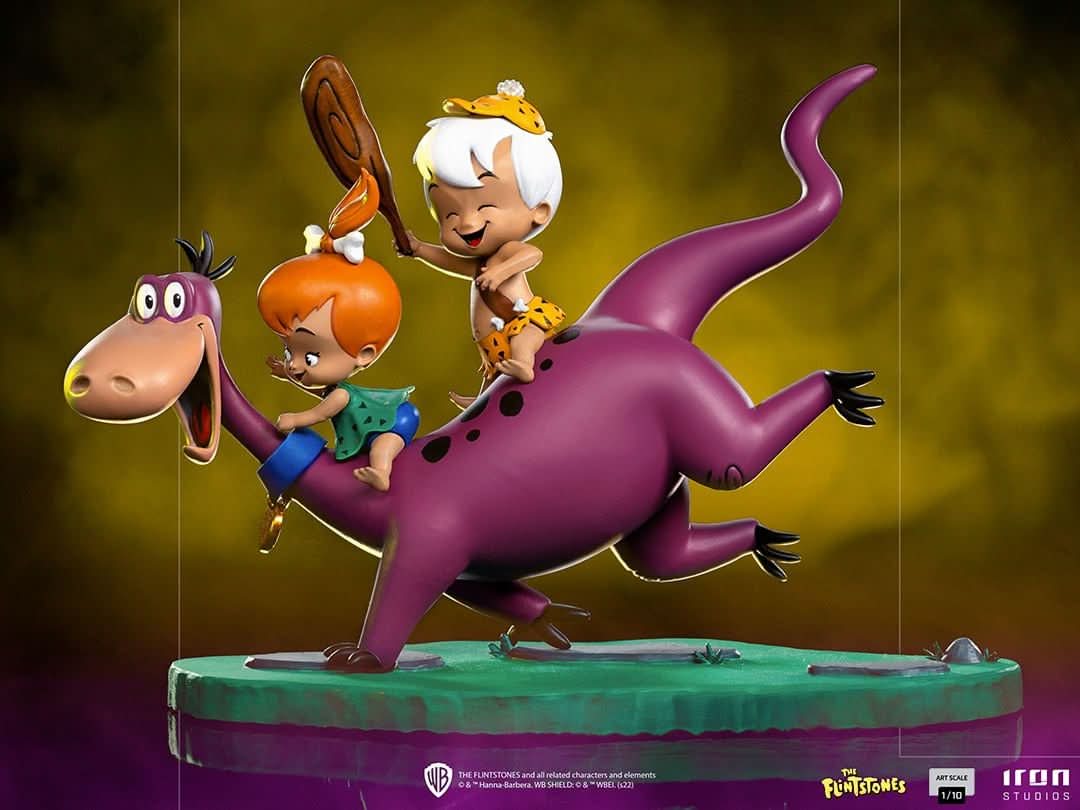 Dino, Pebbles and Bamm-Bamm Statue - The Flintstones - Art Scale 1/10 - Iron Studios