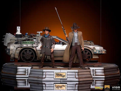 Delorean Full Set Deluxe Statue - Back to the Future III - Art Scale 1/10 - Iron Studios