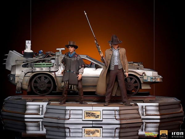 Delorean Full Set Deluxe Statue - Back to the Future III - Art Scale 1/10