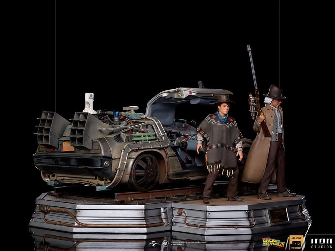 Delorean Full Set Deluxe Statue - Back to the Future III - Art Scale 1/10 - Iron Studios