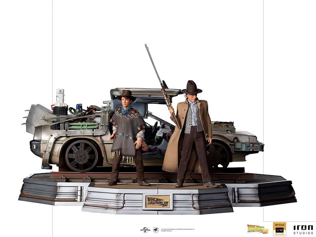 Delorean Full Set Deluxe Statue - Back to the Future III - Art Scale 1/10 - Iron Studios