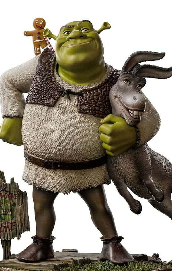 Shrek, Donkey, and The Gingerbread Man Statue - Shrek - Art Scale 1/10