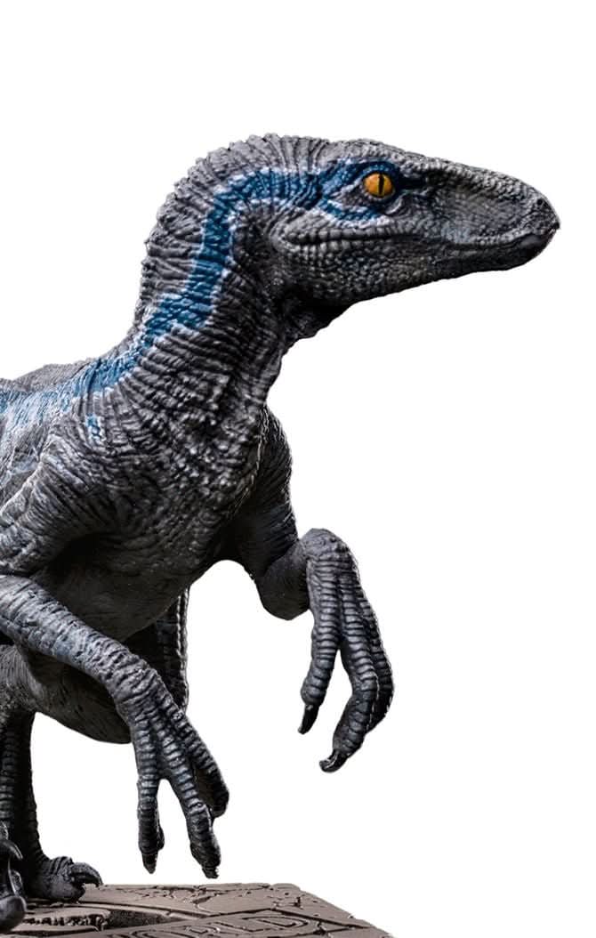 Velociraptor Blue B Statue - Jurassic World - Icons
