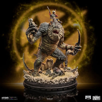 Boba Fett and Rancor Statue - Star Wars: The Book of Boba Fett - Demi Art Scale 1/20 - Iron Studios