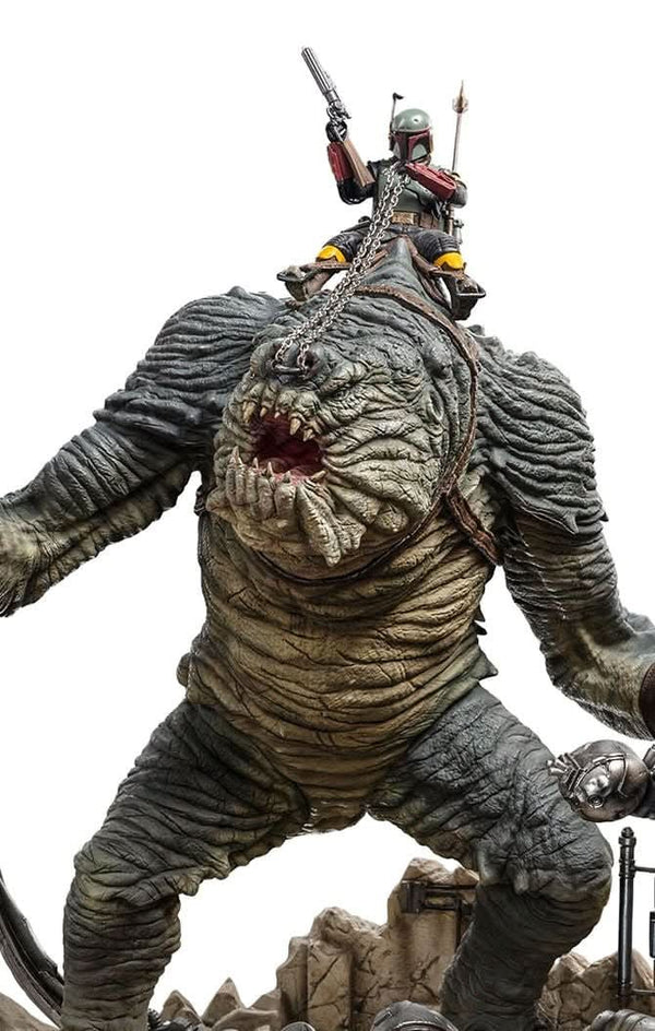 Boba Fett and Rancor Statue - Star Wars: The Book of Boba Fett - Demi Art Scale 1/20