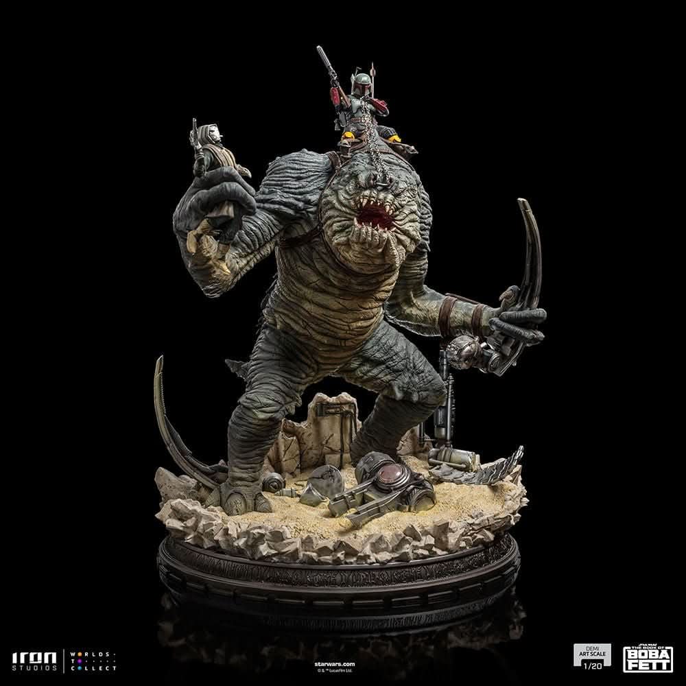 Boba Fett and Rancor Statue - Star Wars: The Book of Boba Fett - Demi Art Scale 1/20 - Iron Studios