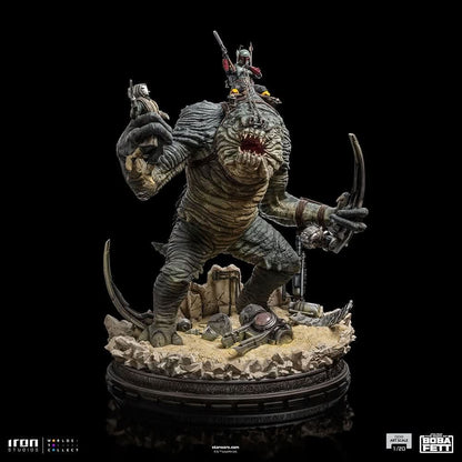 Boba Fett and Rancor Statue - Star Wars: The Book of Boba Fett - Demi Art Scale 1/20 - Iron Studios
