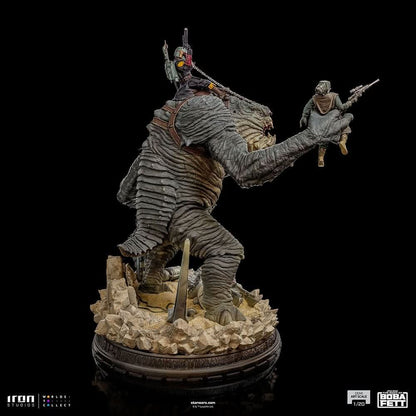 Boba Fett and Rancor Statue - Star Wars: The Book of Boba Fett - Demi Art Scale 1/20 - Iron Studios