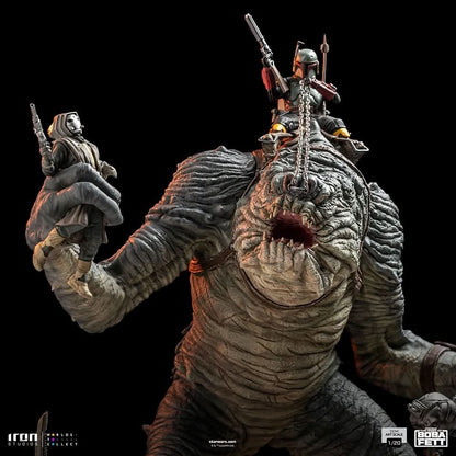 Boba Fett and Rancor Statue - Star Wars: The Book of Boba Fett - Demi Art Scale 1/20 - Iron Studios