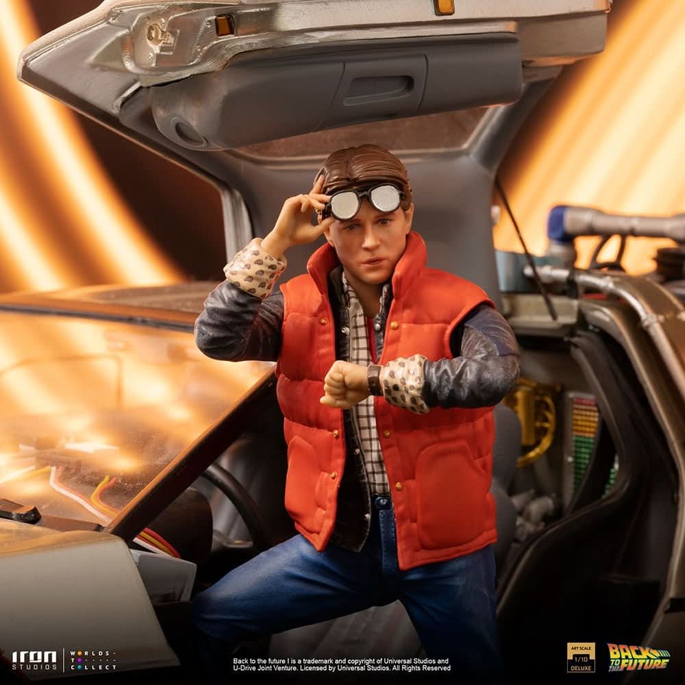 Delorean Full Set Deluxe Statue - Back to the Future - Art Scale 1/10 - Iron Studios