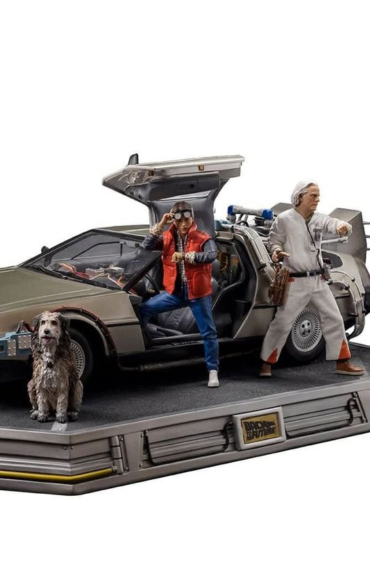 Delorean Full Set Deluxe Statue - Back to the Future - Art Scale 1/10 - Iron Studios