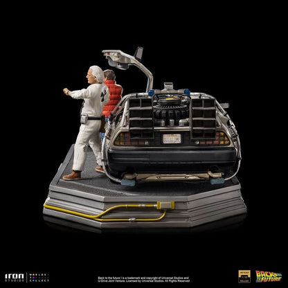 Delorean Full Set Deluxe Statue - Back to the Future - Art Scale 1/10 - Iron Studios