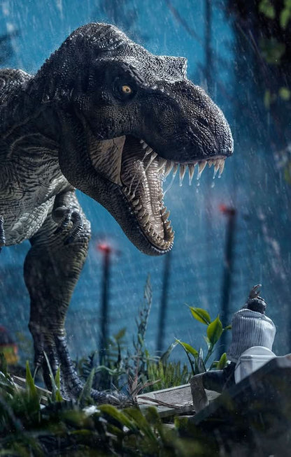 Statue T-Rex Attack Donald Gennaro - Jurassic Park - 1/20 Scale - Iron Studios