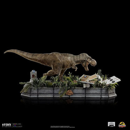 Statue T-Rex Attack Donald Gennaro - Jurassic Park - 1/20 Scale - Iron Studios