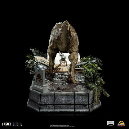 Statue T-Rex Attack Donald Gennaro - Jurassic Park - 1/20 Scale - Iron Studios