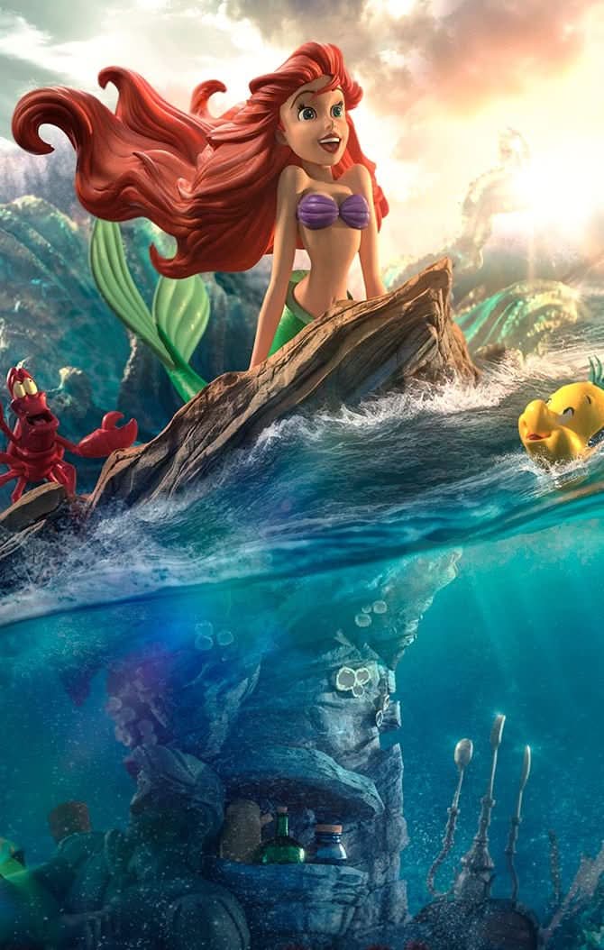 Little Mermaid Deluxe Statue - Disney 100th - The Little Mermaid - Art Scale 1/10 - Iron Studios