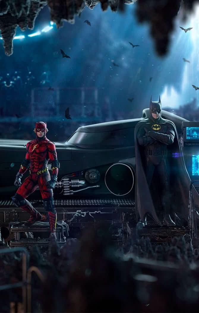 Batmobile Deluxe Statue - The Flash Movie - Art Scale 1/10 - DC Comics