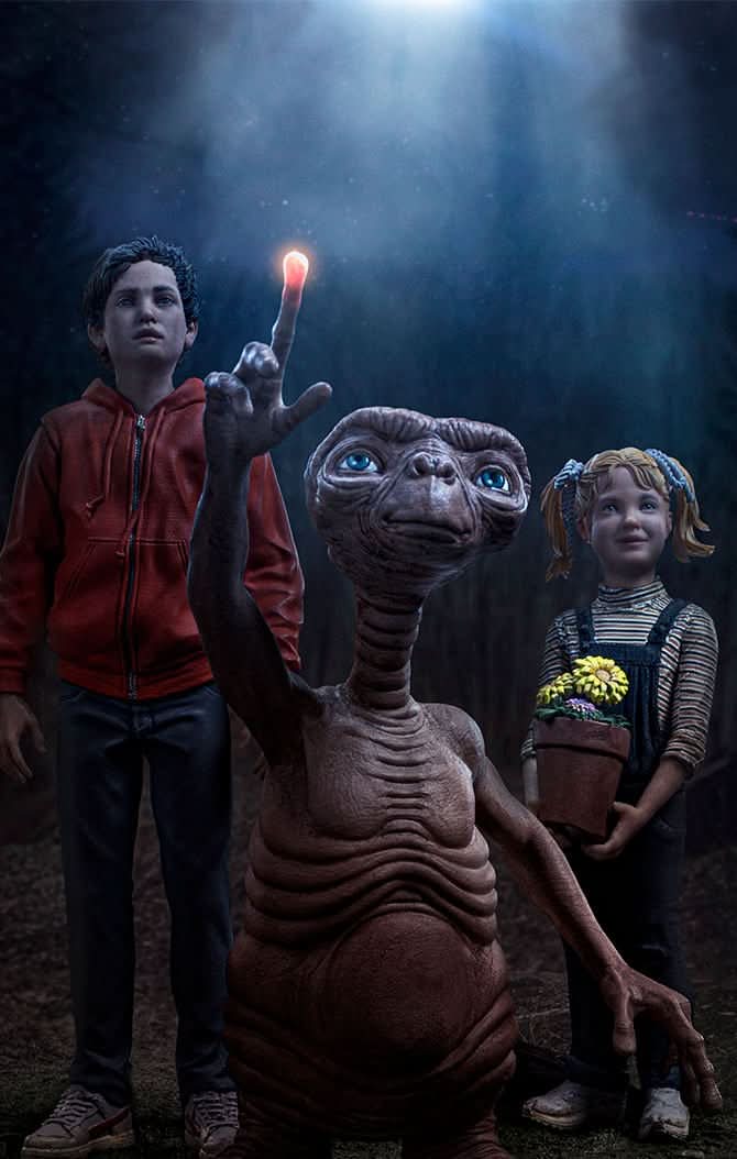 Statue E.T. Elliot and Gertie Deluxe - E.T. The Extra-Terrestrial - Art Scale 1/10
