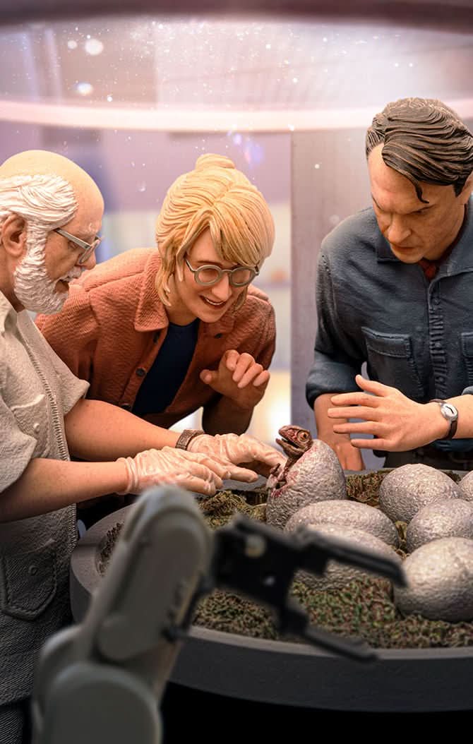 Dino Hatching Deluxe Statue - Jurassic Park - Art Scale 1/10