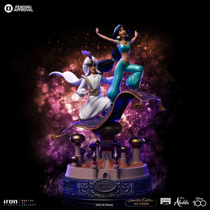 Aladdin and Jasmine Statue 100 Years Version - Disney 100th - Aladdin - Art Scale 1/10 - Iron Studios